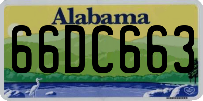 AL license plate 66DC663