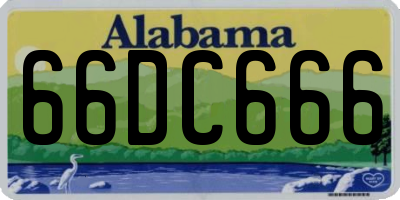 AL license plate 66DC666