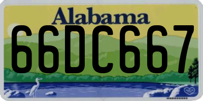 AL license plate 66DC667