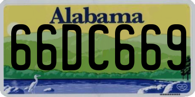 AL license plate 66DC669