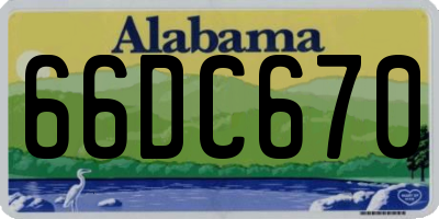 AL license plate 66DC670