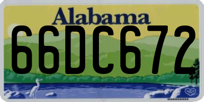 AL license plate 66DC672