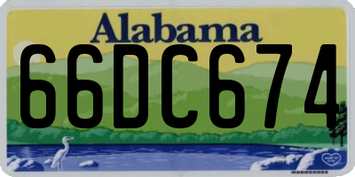 AL license plate 66DC674