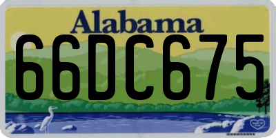 AL license plate 66DC675