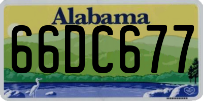 AL license plate 66DC677