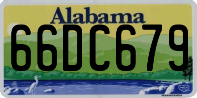 AL license plate 66DC679