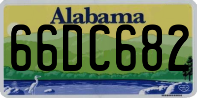 AL license plate 66DC682