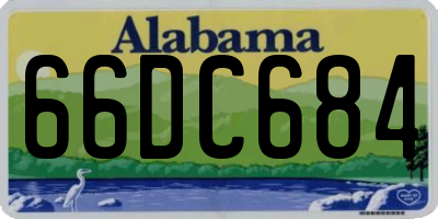 AL license plate 66DC684