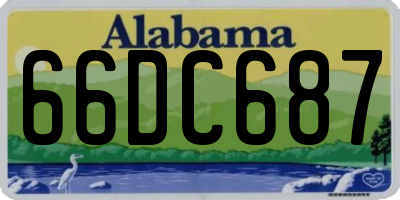 AL license plate 66DC687