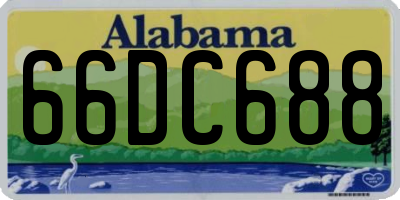 AL license plate 66DC688