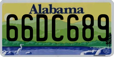 AL license plate 66DC689