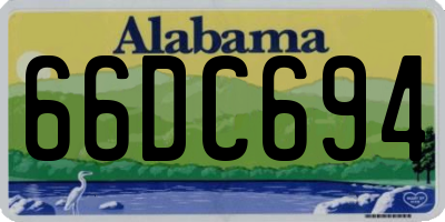 AL license plate 66DC694