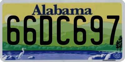 AL license plate 66DC697