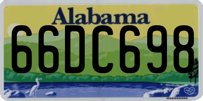 AL license plate 66DC698