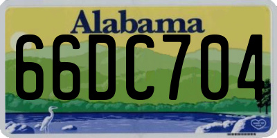 AL license plate 66DC704