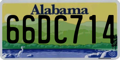 AL license plate 66DC714