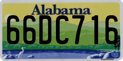 AL license plate 66DC716