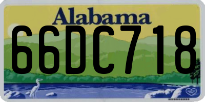 AL license plate 66DC718