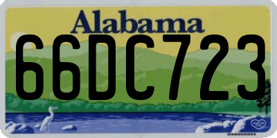 AL license plate 66DC723