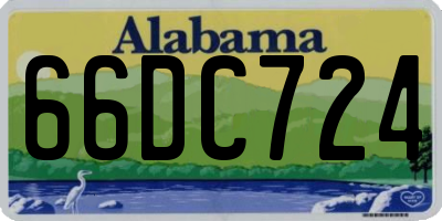 AL license plate 66DC724