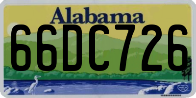 AL license plate 66DC726