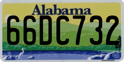 AL license plate 66DC732