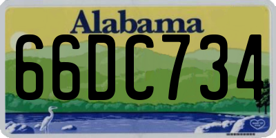 AL license plate 66DC734