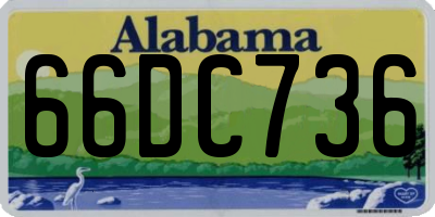 AL license plate 66DC736
