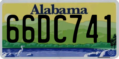 AL license plate 66DC741