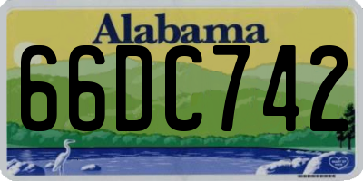 AL license plate 66DC742