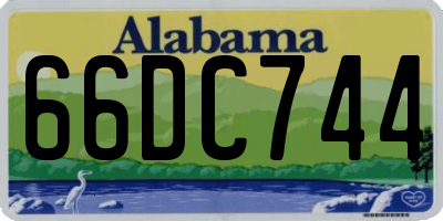 AL license plate 66DC744