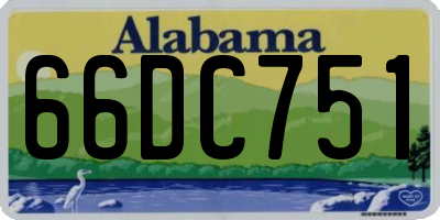AL license plate 66DC751
