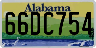 AL license plate 66DC754