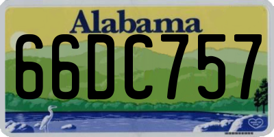 AL license plate 66DC757