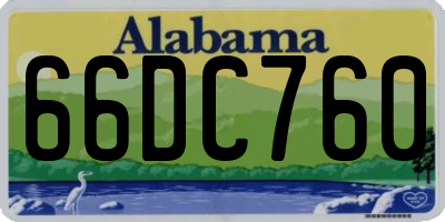 AL license plate 66DC760