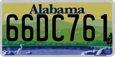 AL license plate 66DC761