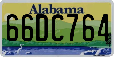AL license plate 66DC764