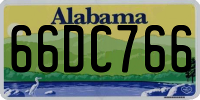 AL license plate 66DC766