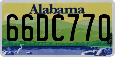 AL license plate 66DC770