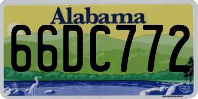 AL license plate 66DC772
