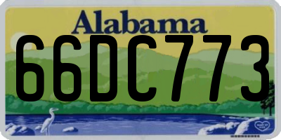 AL license plate 66DC773