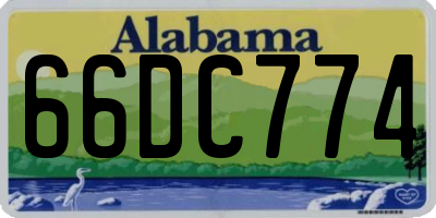 AL license plate 66DC774