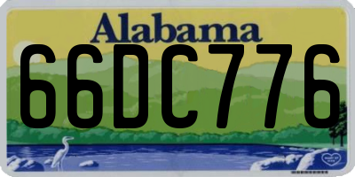 AL license plate 66DC776