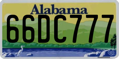 AL license plate 66DC777