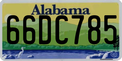 AL license plate 66DC785