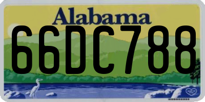 AL license plate 66DC788