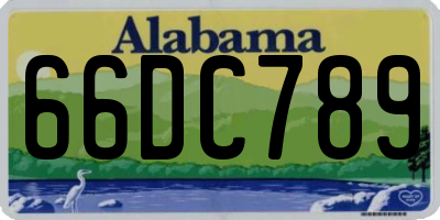 AL license plate 66DC789