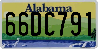 AL license plate 66DC791