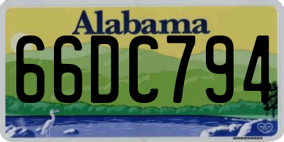 AL license plate 66DC794