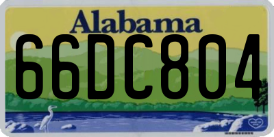AL license plate 66DC804
